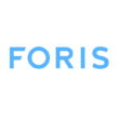 Der Schriftzug FORIS in hellblauer Farbe auf weißem Hintergrund.